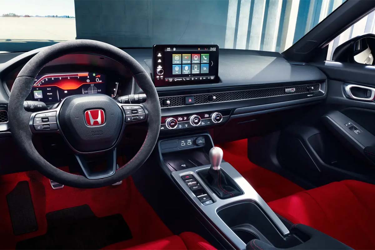 zu sehen ist der Innenraum des Honda Civic Type R